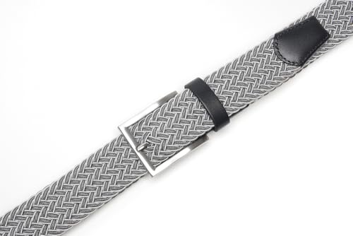 Image of Fabio Valenti Men's Stretch Belt,Woven Braided Web Belt 1 3 /8 for Golf Casual Pants Shirts Jeans