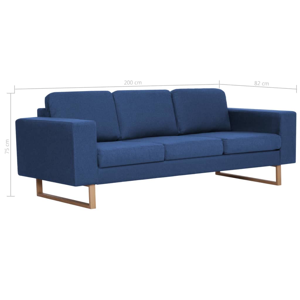 Elegante divano a 3 posti con ampia seduta e federe rimovibili per soggiorno e ufficio, rivestimento in tessuto resistente, lavabile in lavatrice, robusto telaio in legno