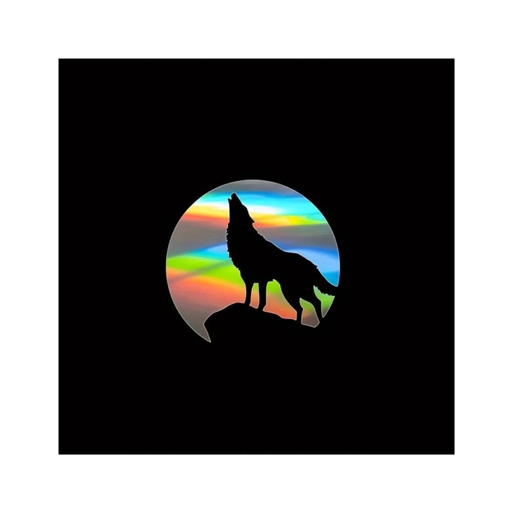 Howling Wolf Vinyl Sticker for Car Motorcycle Laptop Water Bottle Window(Gradient)