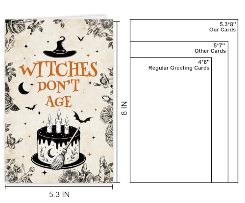 GVMGVM Funny Witch Halloween Birthday Card for Best Friend - image 3