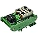 CZH-LABS DIN Rail Mount 2 Ports Passive RJ45 PoE Power Injection Board, Power Over Ethernet Injector Module.