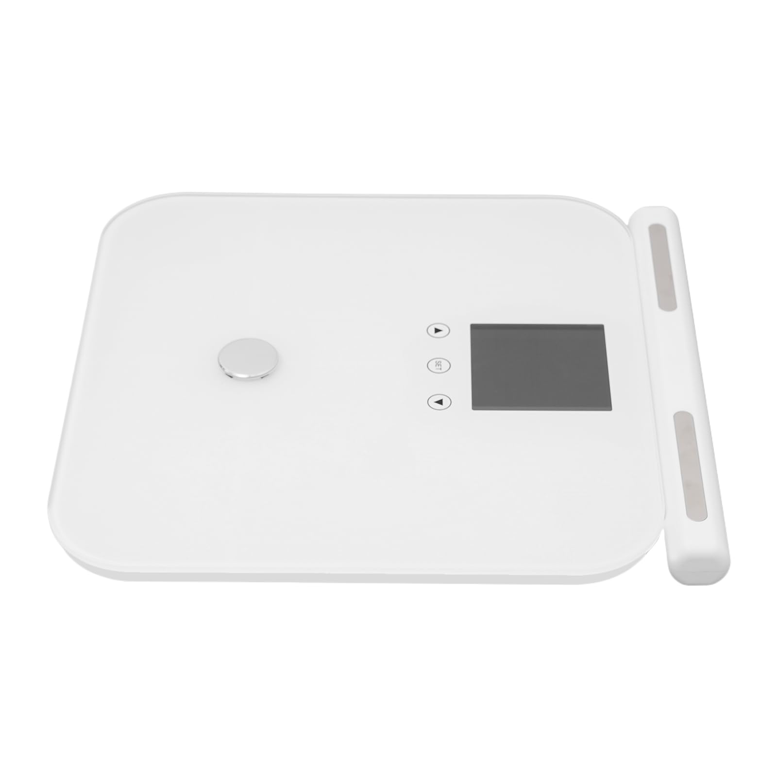 Bilancia intelligente per grasso corporeo, 8 elettrodi, multifunzione, LCD, 5-180 kg, 30 x 30 cm, per peso corporeo, grasso corporeo, bianco