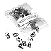 50 Surgical Stainless Steel Fold Over Cord End Findings with Loop for up to 3mm Cording String