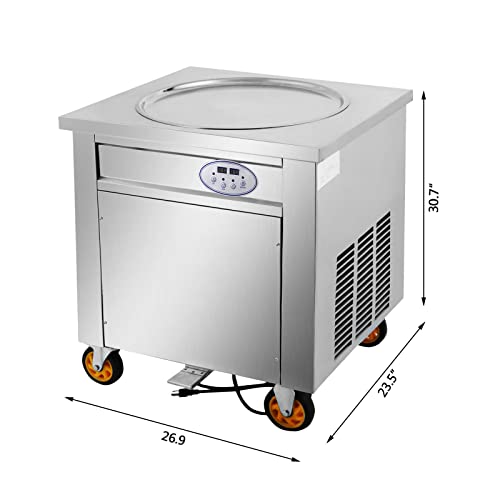 MYRCLMY Eismaschine Gebratene Joghurtmaschine, tragbare elektrische Fry-Pan Edelstahl-untere rutschfeste EIS mit… – Bild 5