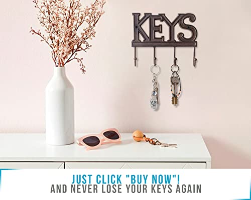 image for Comfify Key Holder for Wall “Keys Decorative Farmhouse Rustic Wall M