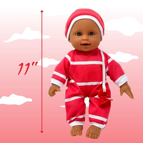 Image of The New York Doll Collection 11 inch Soft Body Baby Doll in Gift Box - 11 inch Baby Doll Toy for Kids, Boys, Girls and Toddlers - Baby Doll Pacifier Accessory & Blanket Included