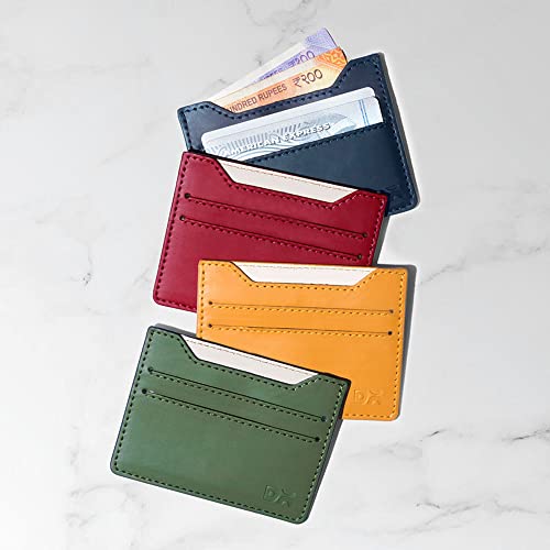 DailyObjects Slim Skinny Fit Card Wallet for Men and Women | Durable Vegan PU Leather | Credit/Debit Card Holder | 3 Slots for Cash, Card & IDs | Stylish Pocket Purse | Money Organiser 7 41zeglRiNlL