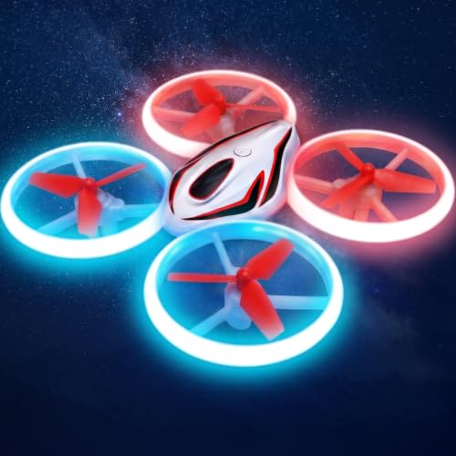 Image of RC Drone for Kids Adults, 3 Batteries 24 Mins Flight Time, Anti-Collision Quadcopter with LED Light, Altitude Hold, Easy to Fly, Ideal Gift for Boys Girls, Indoor Outdoor Play (Super Red)