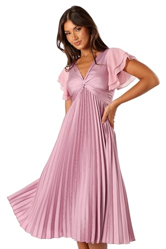 Image of Petal & Pup Women's Nova Flutter Sleeve Midi Dress