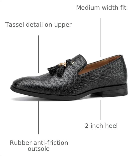 Image of JITAI Men's Lindford Moc Toe Bit Slip-on Penny Loafer Party Shoes