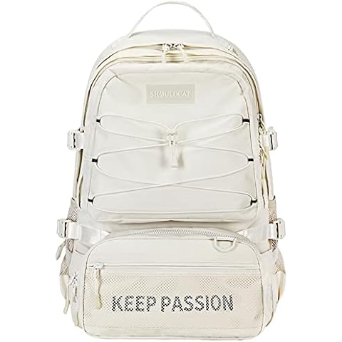 ibalulu Laptop Backpacks for Women Men 16 Inch School Bag College Backpack Anti Theft Travel Daypack Bookbag for Teens Girls Students (Beige) Cover
