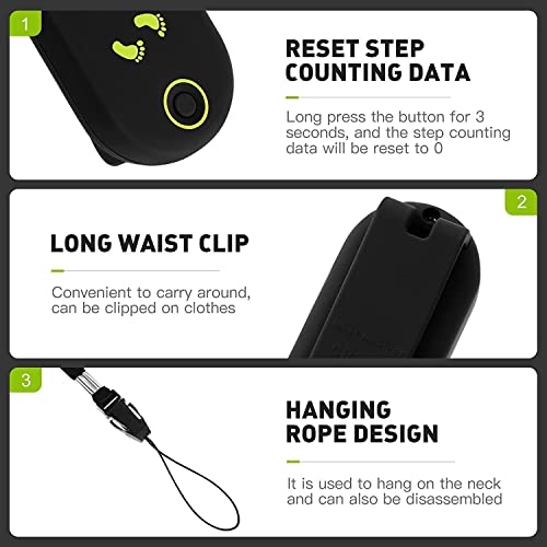 Sunshine Smile Schrittzähler Mini Ring - Einfach zum Gehen - Genau Elektronisch