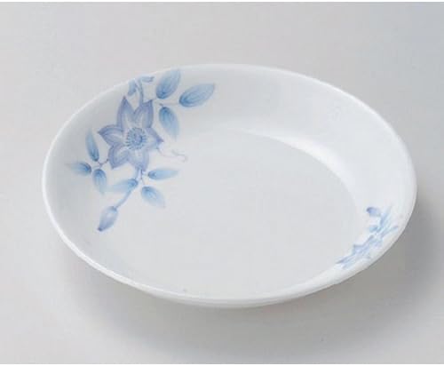 Small Plate, Teisen Flower Round Plate, Medium, 6.7 x 1.2 inches (17.1 x 3 cm), Japanese Tableware, Japanese Dish, Restaurant, Inn, Commercial Use