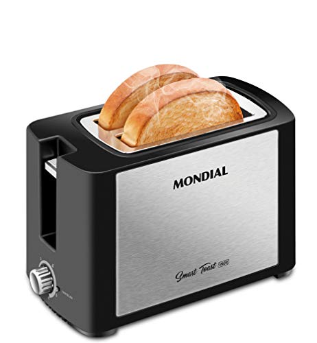 MONDIAL Tostador de Pães Smart Toast, Preto/Inox, 800W, 110V - T-13