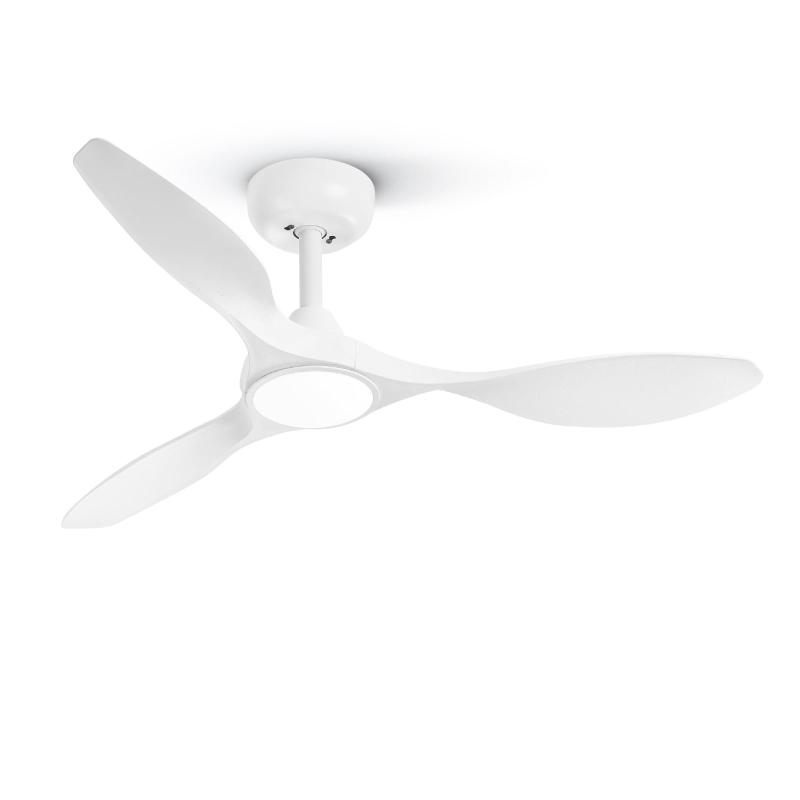 ocioc Deckenventilator mit Beleuchtung und Fernbedienung Große, LED Dimmbar, Ø107 cm, Weiß, Moderne Geräuscharm Lüfterlicht für Wohnzimmer, Schlafzimmer, Leise DC Motor, 6 Geschwindigkeiten, Timer