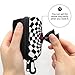 Black White Grid Geometric Swirl Dog Poop Bag Storage Box with Safety Lock, Suitable for Any Dog ​​Leash, Pet Travel Poop Bag Storage Bag