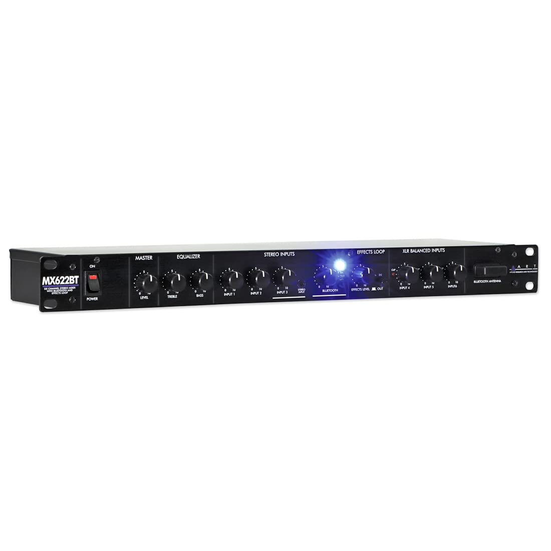 ART MX622BT 6-Kanal-Stereo-Mixer mit Bluetooth und Effekt-Loop