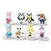 [8pcs / set] 7cm Animal Crossing New Horizons Mini Figurines PVC Jouets Poupées KK Slider, Isabelle, Mr Resetti, Reese, Blathers, Mabel, Lottie, Cyrus for Kids Toy (Base)