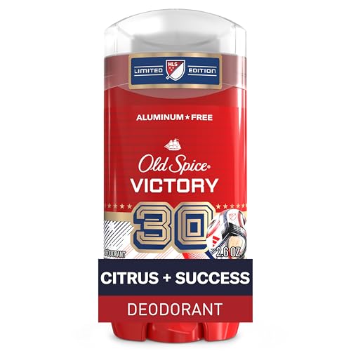 Image of Old Spice Aluminum-Free Deodorant for Men, Victory MLS, 24 /7 Lasting Scent with Daily Use, Lasting Sweat and Odor Protection, Limited Edition, Citrus + Success Scent, 2.6 Ounce (Pack of 12)