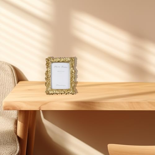 Image of 5x7 Vintage Picture Frames, Picture Frame for Table Top Display and Wall Hanging Home Decor (Gold, 5x7 Inch)