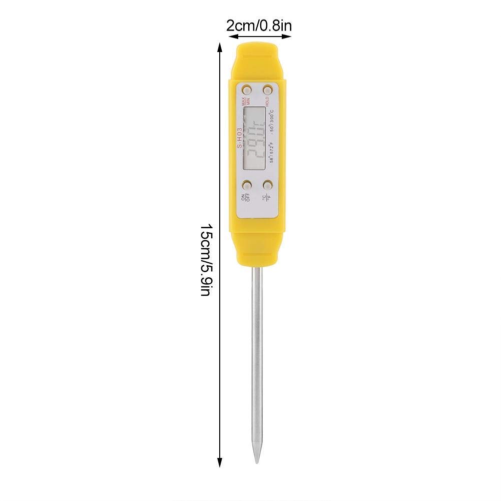 Thermomètre à Viande Numérique Avec Sonde - Plage 0-250°C - Précision ±1°C - Minuterie 99 Min - Support Magnétique Et Pliable - Pour Four, Grill, Barbecue - 7