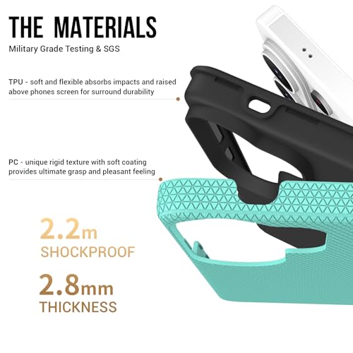 Image of NOXO Ultra-Hybrid Triangle Back Case Cover for Samsung Galaxy S26 Ultra | Shockproof Design | Camera Protection | Soft TPU & Rugged PC | Bumper Cases and Covers (Mint Green)