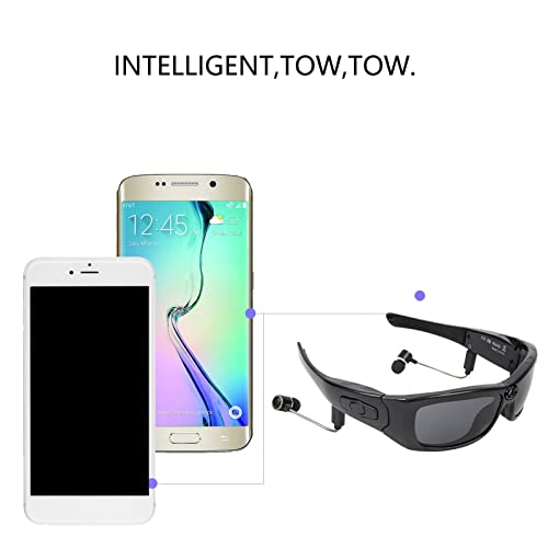 Occhiali da Sole Bluetooth, Videocamera HD 1080P con Lenti Polarizzate, Videoregistratore Wireless per Chiamate Video e Musica, Ideale per Guida