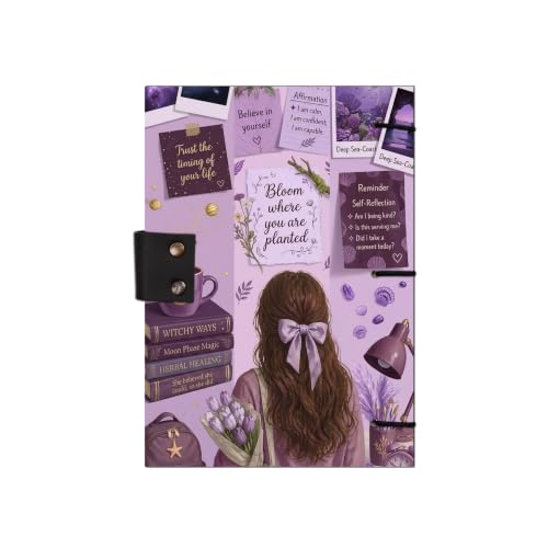 Image of Purple Bloom Diary Notebook 7x5 Inch 160 Pages Unruled Journal for Notes
