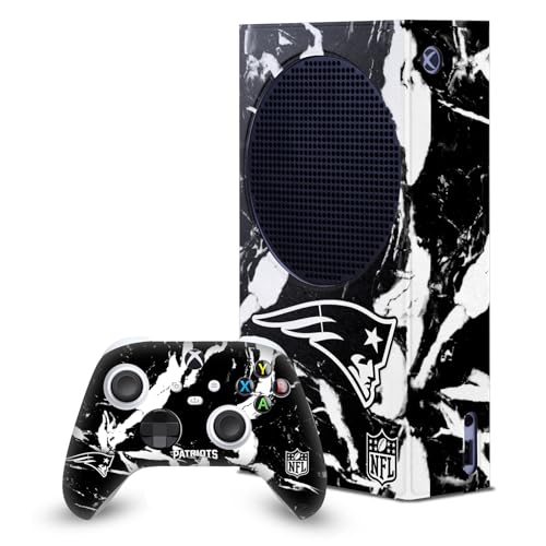 Skin Xbox Series S NFL Patriots contre les rayures de console de jeu et manette style marbre