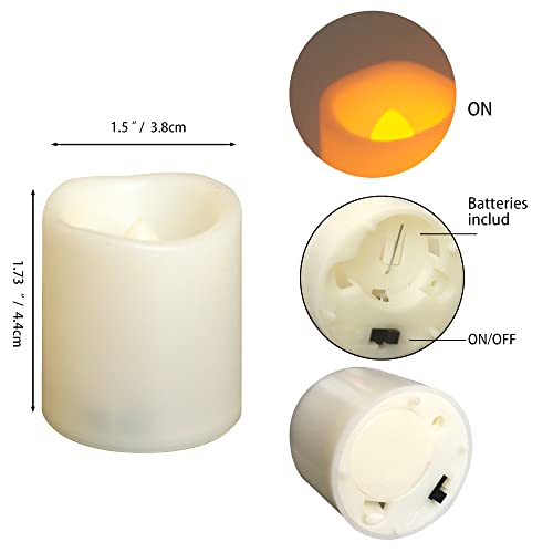 Image of Halloween Battery Operated Flameless LED Votive Candles with Timer 6 Pack