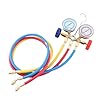 AC Diagno fold Set, Refrigerant Air Conditionis, Complete Kit with 3 Hoses and Hook, Color d s for R502 R 12 R 22, Ideal for Car A/C, Commercial #2
