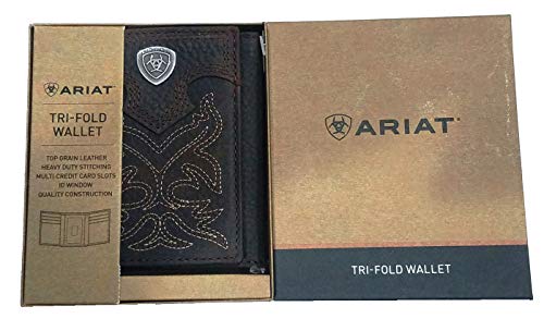 Custom Texas Seal Brown Premium Shield Tri-fold Leather Wallet4