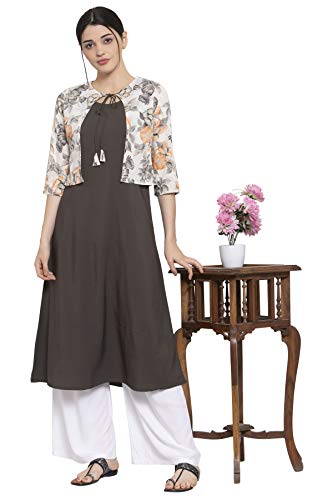Image of ALC Creation Women's Crepe Printed A-Line Kurti