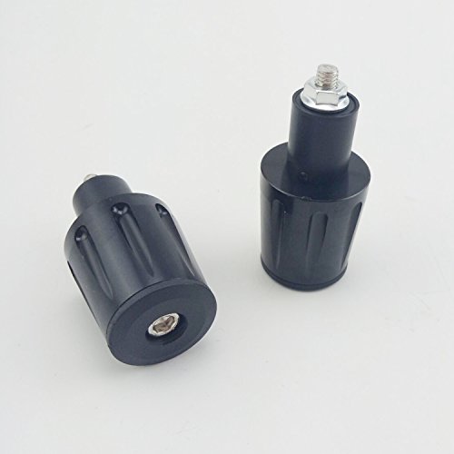 Okstno Bar End Caps Plug - Newset Style Heavy Duty 7/8 Inch Bar Ends Universal Fits For Suzuki Yamaha Kawasaki (Black) #TOP3