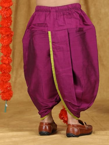 Image of POLKA TOTS Pure Cotton Traditional Dhoti Kurta Set for Baby Boys, Toddlers & Kids | Soft and Breathable Cotton Ethnic Dress for Festivals and Weddings | Traditional Elegant Indian Festive Clothing