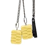 Sacred Flow Art Kevlar Fire Poi - Cathedral Style Kevlar Wicks - Chrome Plated Steel Chain - Swivel & Double Loops - Set of 2 (18' Length (Total Including Wick))