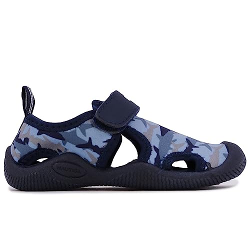 Image of Nautica Kids Water Shoes for Boys Girls Toddler Quick Dry Swim Shoes Aqua Socks Beach Pool Closed Toe Barefoot Summer Watershoes for Toddlers Size 5-12