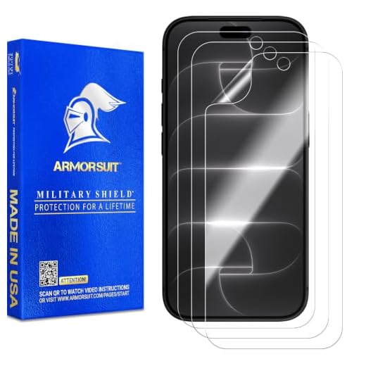 ArmorSuit 3 Pack for iPhone 18 Pro (6.3") Screen Protector Case Friendly MilitaryShield HD Clear Film - Made in USA