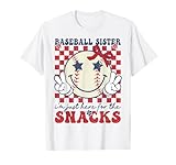 Photo Gallery retro baseball sister, sono qui solo per le merende, ragazze maglietta Photo Gallery retro baseball sister, sono qui solo per le merende, ragazze maglietta