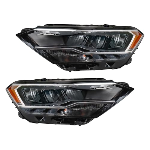 Image of TRQ Driver & Passenger Side Headlight Assembly Set Headlights Driver & Passenger Side Compatible with 2019-2023 Volkswagen Jetta VW2502174 VW2503174