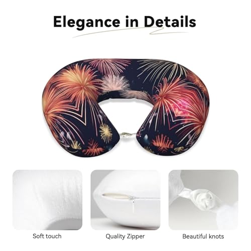 Almohada de viaje memory foam con diseño Firework miniatura 4