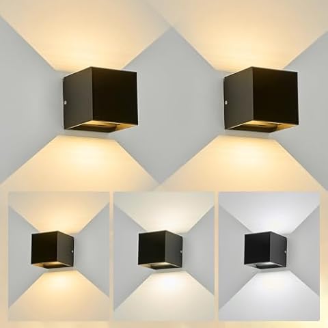 LANFU Dimmable Lighting 2700K|3500K|6000K LED Wall Sconce for Outdoor Light Fixture，20W 100-110V House Garden Lights Outdoor Front Door Wall Lights Waterproof （2 Pack） Cover