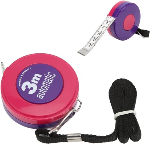 JKCrafts Soft Measuring Tape Retractable - 300cm or 120in, Inch and Metric, Pocket Sized, White Black - Sewing Tape Measure Body Measuring Tape for Body Measurements - Fabric Tape Measure