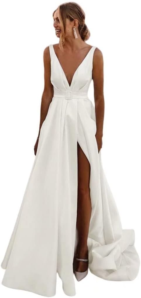Women's Lace Mermaid Wedding Dresses for Bride 2026 Sleeveless Beach Bohe Wedding Bridal Gowns YHW100-
