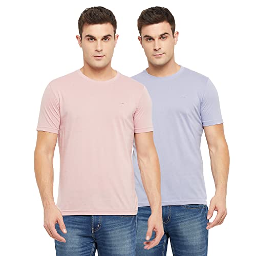 Image of Orewa by OKANE Men's Solid Round Neck Cotton T-Shirt (Pack of 2)