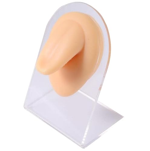 XIOFYA 1 STÜCK Silizium Ohrauge Nase Mund Zunge Nabel Piercing Modell Presse Nadel Simulation Display Piercing Tool J-Ewelry (Farbe : Tongue) Cover