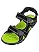 Khombu Boys' River Sandal Black/Neon Green
