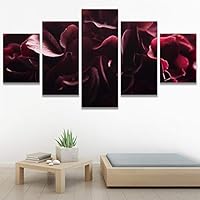 SIGNWIN 5 Panel Canvas Wall Art Modern Art Bohemian Bouquet Colorful Cool Floral Group Multicolor Photography Realism for Home Decorations Ready to Hang - 60