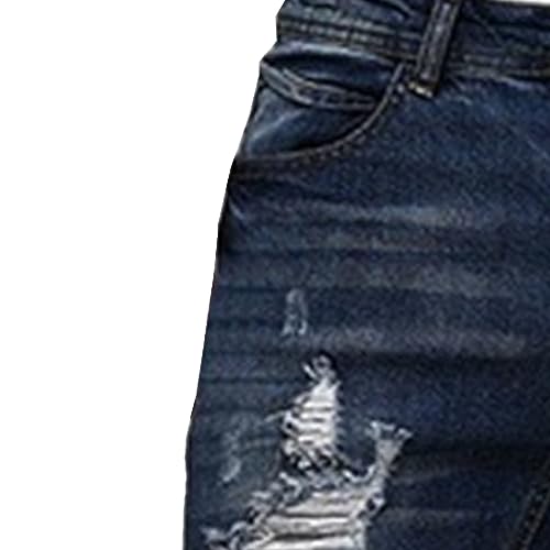 JEsilunmaMY Men's Slim Fit Ripped Skinny Jeans Distressed Stretch Destroyed Denim Pants Fashion Comfort Casual Jean Pants3