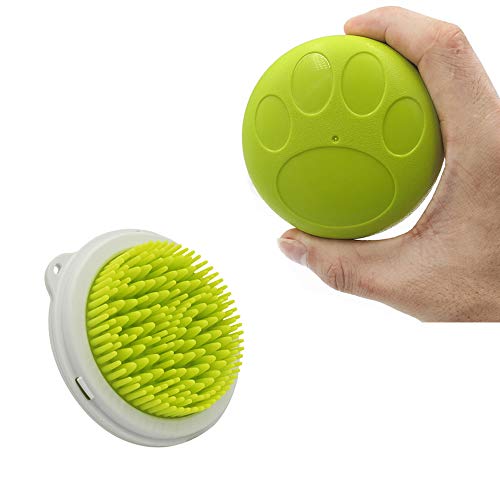 Double-Sided Pet Grooming Brushes for Bath Massage, Portable Dogs & Cats Hidden Inner Grooming Comb, Removing Pets Shedding and Dead Hair, Eliminate Tangles & Knots, Deshedding Tool (Green)